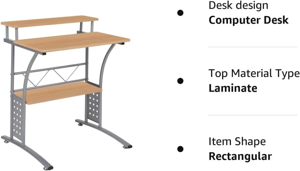 Flash Furniture Clifton Black Computer Desk, 28 Inch