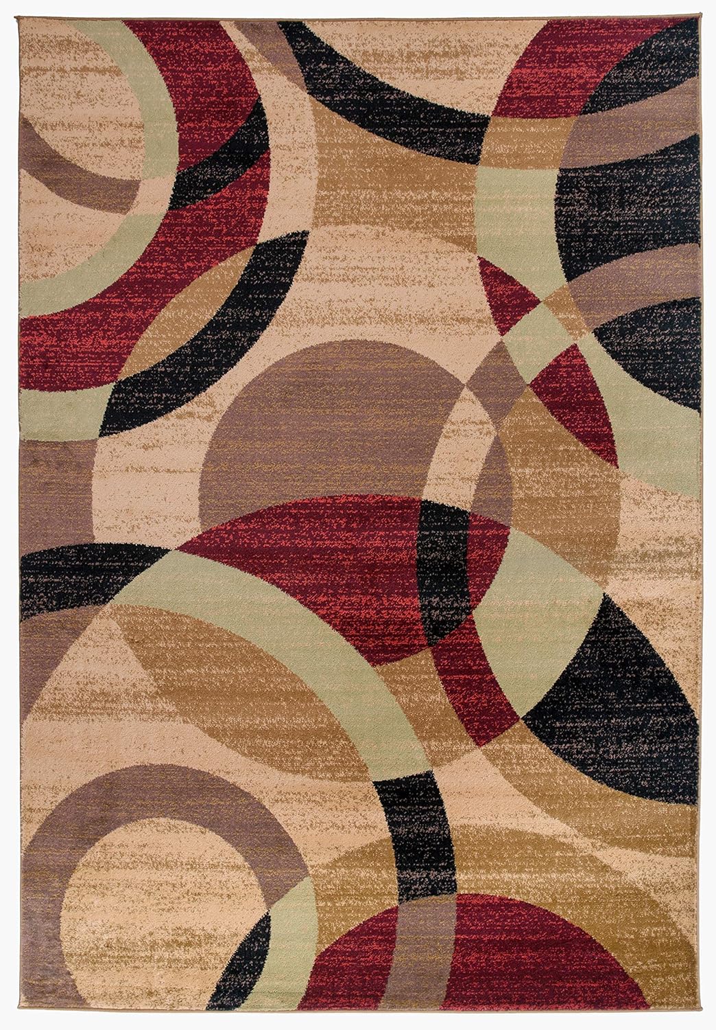 Rugshop Contemporary Abstract Circles Perfect for high Traffic Areas of Your Living Room,Bedroom,Home Office,Kitchen Area Rug 33 x 5 Gray